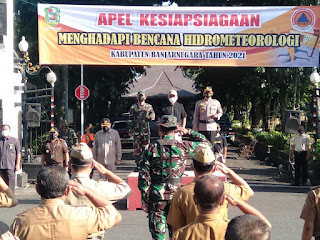 Apel Gabungan Dan Rakor Kesiapsiagaan Menghadapi Bencana Hidrometeorologi Pada Kabupaten Banjarnegara Tahun 2021